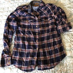 Blue plaid long sleeve